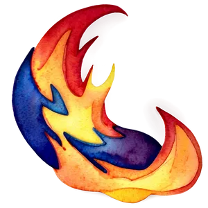 Watercolor Flame PNG 05042024