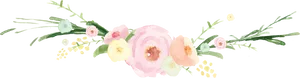 Watercolor Floral Arrangement Header PNG image