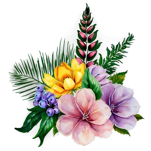 Watercolor Floral Arrangement Png 5 PNG image