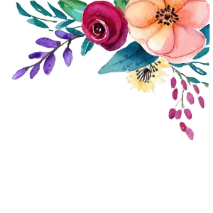 Watercolor Floral Arrangement Png Uic67 PNG image