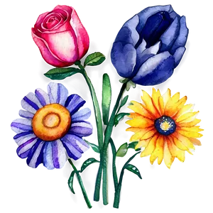 Watercolor Floral Bouquets PNG 05252024