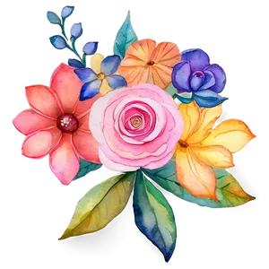 Watercolor Floral Creations Png 40 PNG image