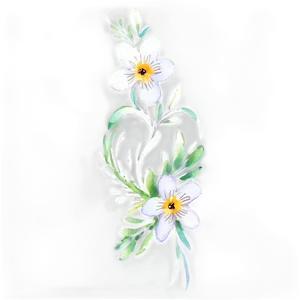 Watercolor Floral Design PNG Uxc87