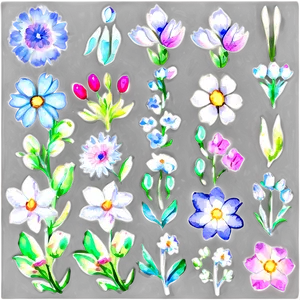 Watercolor Floral Pattern PNG 06202024 PNG