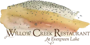 Watercolor Flounder Willow Creek Restaurant Logo PNG image
