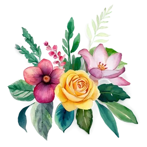 Watercolor Flower Arrangements PNG 24 PNG