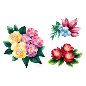 Watercolor Flower Arrangements PNG Boi PNG