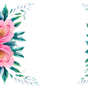 Watercolor Flower Border Png Ajk70 PNG image