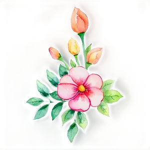 Watercolor Flower Border Png Gfg PNG image