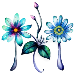 Watercolor Flower Fantasy PNG 43