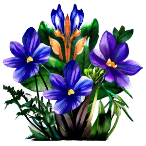 Watercolor Flower Fantasy PNG Pvf