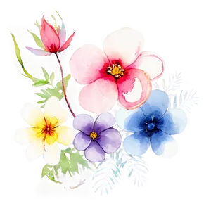 Watercolor Flower Fusion PNG Kag PNG