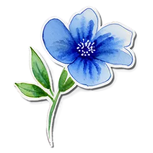 Watercolor Flower Stickers Png Qal80 PNG image