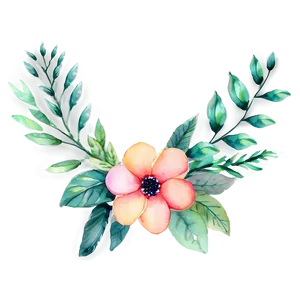 Watercolor Flower Wreath PNG 05252024 PNG