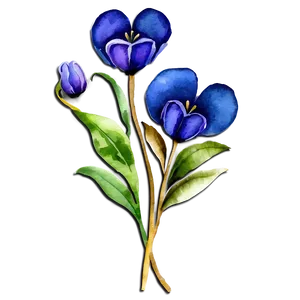 Watercolor Flowers Art Png Kao79 PNG image