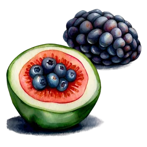 Watercolor Food Illustrations PNG 05032024