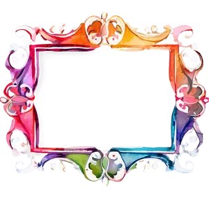 Watercolor Frame Design PNG 06262024 PNG