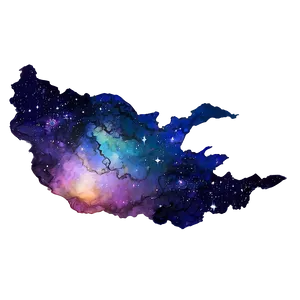 Watercolor Galaxy Sky PNG 05032024