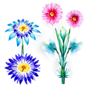 Watercolor Garden Flowers Png 37 PNG image