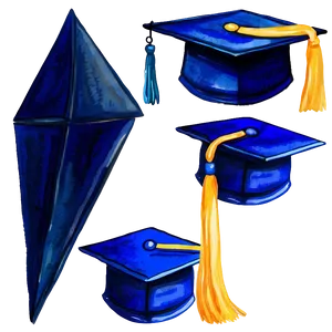 Watercolor Graduation Cap Clipart 88