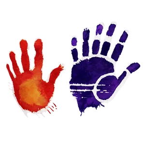 Watercolor Handprint Art Png 06212024 PNG image