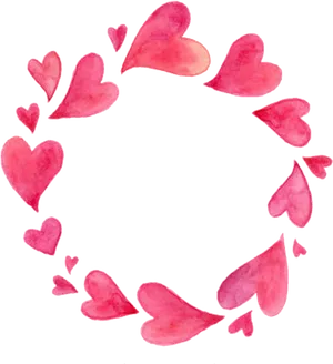 Watercolor Heart Border Frame