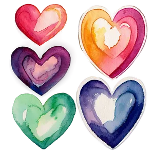Watercolor Heart Clipart PNG 05252024