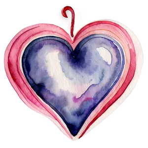 Watercolor Heart Clipart Png 06132024 PNG image