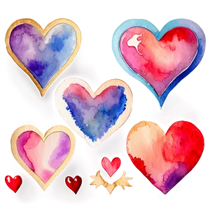 Watercolor Heart Clipart PNG Cqu50