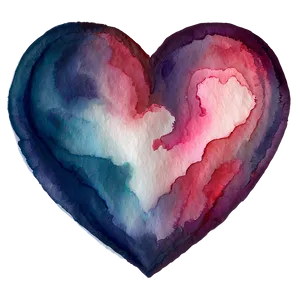 Watercolor Heart Emoji PNG Image Xch PNG