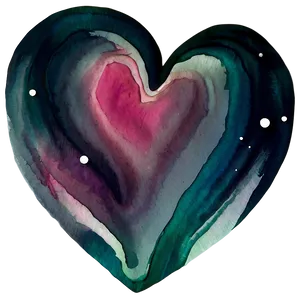 Watercolor Heart Print PNG 05252024