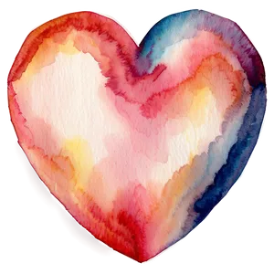 Watercolor Heart Print Png 78 PNG image