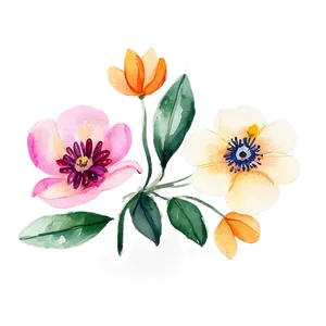 Watercolor Indie Flower Design PNG 15 PNG