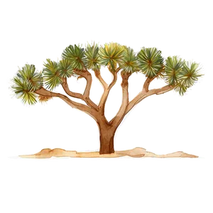 Watercolor Joshua Tree Scene Png Ofm59 PNG image