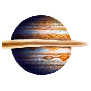 Watercolor Jupiter Art Png Mdg PNG image