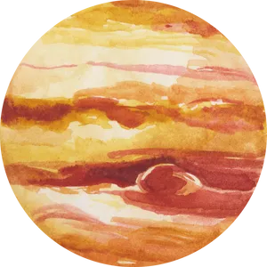 Watercolor Jupiter Artwork