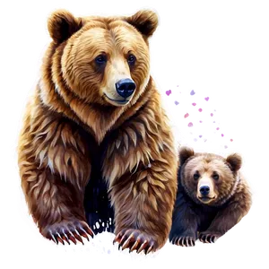 Watercolor Mama Bear Image Png 70 PNG image