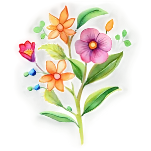 Watercolor Mexican Flowers PNG 06202024 PNG