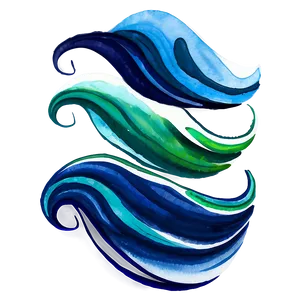 Watercolor Ocean Waves Png Kpp PNG image