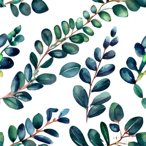 Watercolor Painted Eucalyptus Png Qqg PNG image