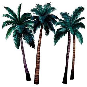 Watercolor Palm Trees Png 34 PNG image
