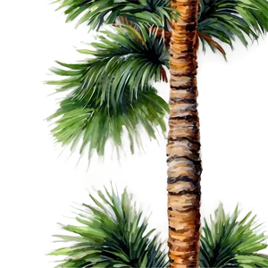 Watercolor Palm Trees PNG Mtc21