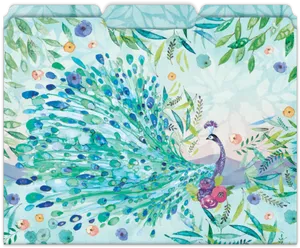 Watercolor Peacock Artwork PNG image