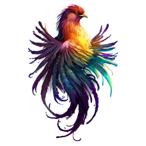 Watercolor Phoenix Art PNG 05062024 PNG