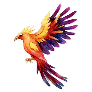 Watercolor Phoenix Art PNG 51 PNG