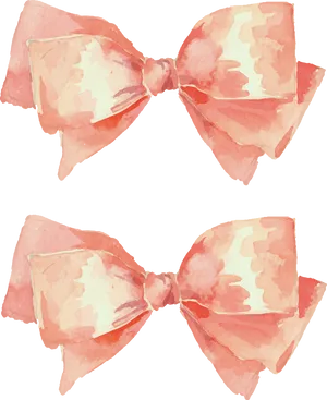 Watercolor Pink Bows PNG image