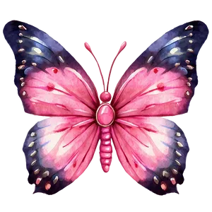 Watercolor Pink Butterfly Artwork PNG Jyl36 PNG