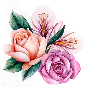 Watercolor Pink Flowers PNG Ywq PNG