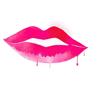 Watercolor Pink Lips PNG 06212024