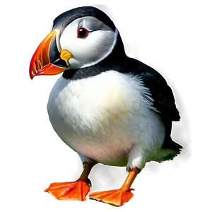 Watercolor Puffin Artwork Png 06292024 PNG image